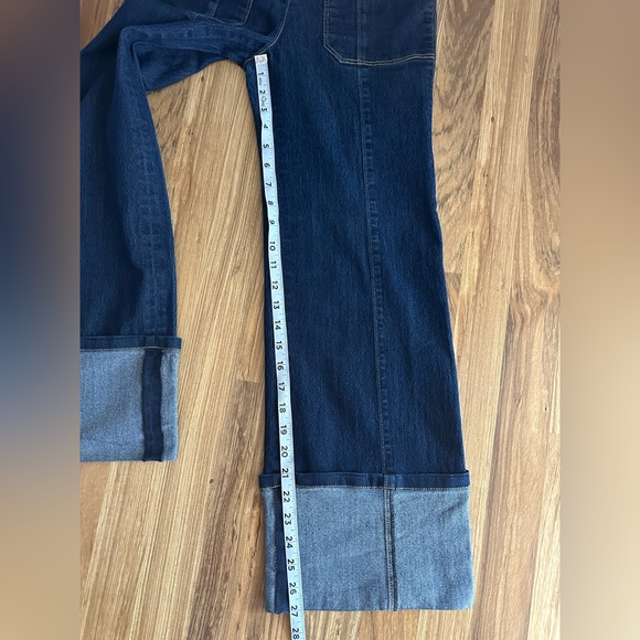 Cinq à Sept Cuffed Benji Pants Button Fly Dark Blue Size 4 - Picture 13 of 14